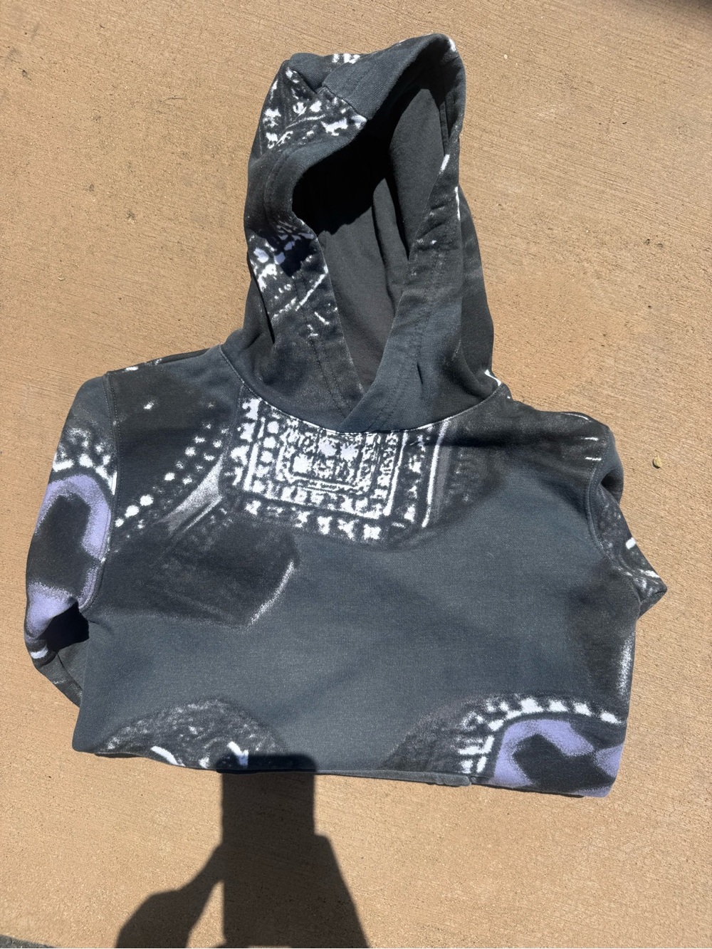 Jordan Black Hoodie with Purple Accents